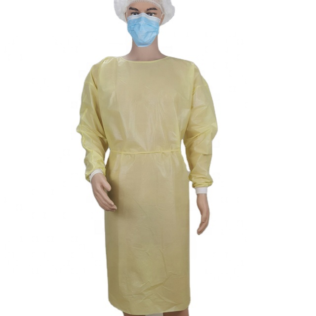 Bata de aislamiento desechable PP no tejida S, M, L, XL para uso médico - YuChen