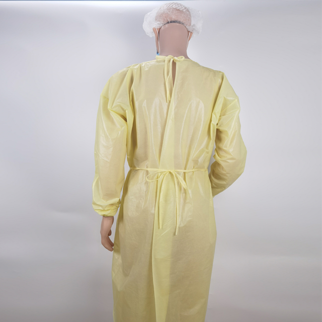 Bata de aislamiento desechable PP no tejida S, M, L, XL para uso médico - YuChen