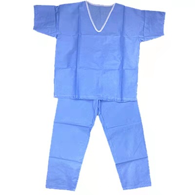 Bata de paciente/traje quirúrgico con cuello en V para uso hospitalario - YuChen