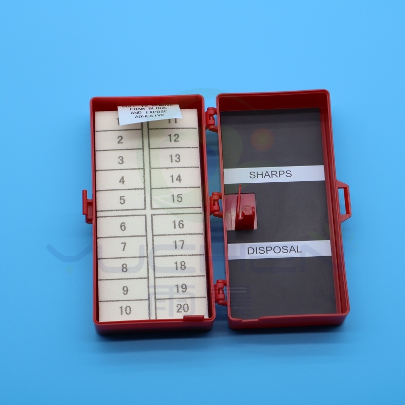 Contadores de agujas desechables con bloque de espuma magnética para paquete quirúrgico - YuChen