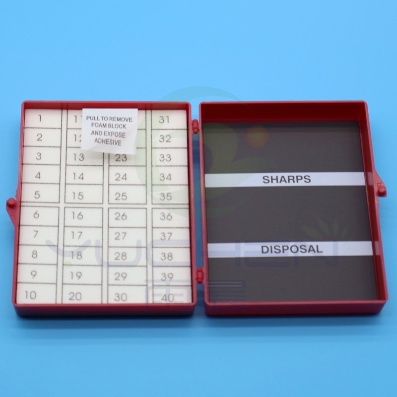 Contadores de agujas desechables con bloque de espuma magnética para paquete quirúrgico - YuChen